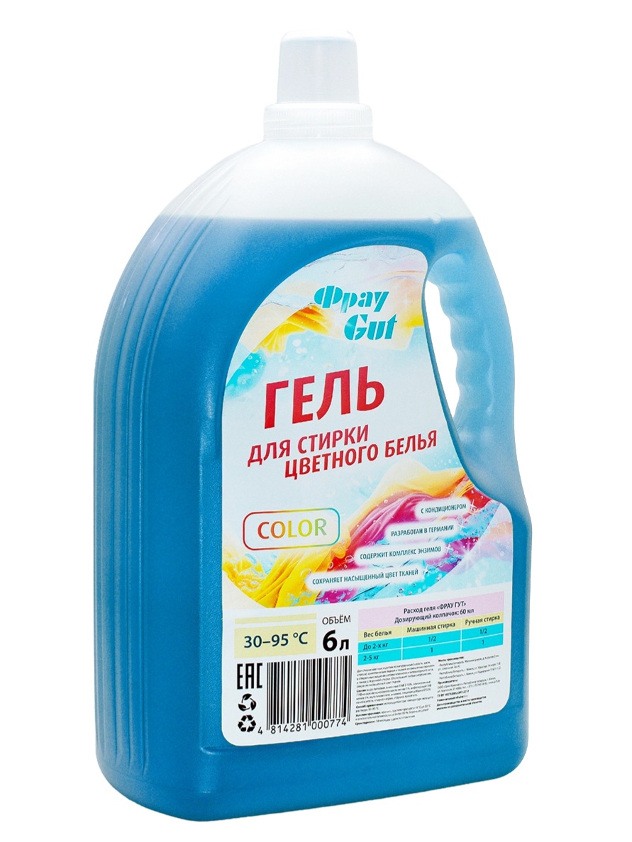 Гель для цветного белья, 6 л